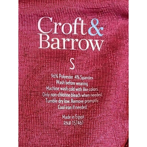 Croft & Barrow Womens Small Dark Sheen Scroll Print Vneck Top Got Grunge Fairy - Picture 4 of 6